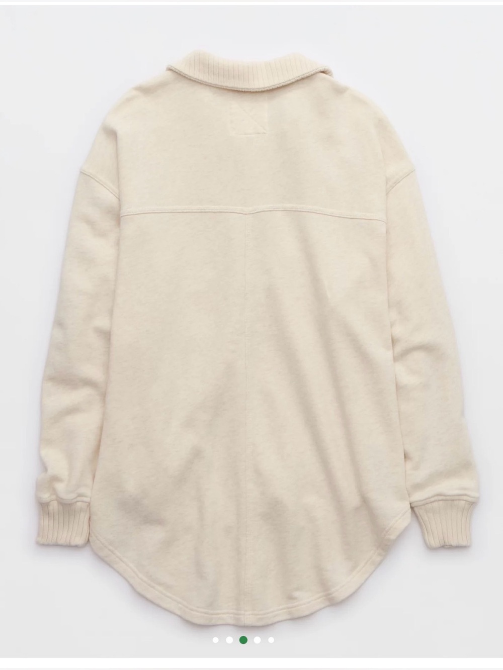 Aerie LumberJane Fleece Shirt in Heather Frost , Large - Picture 4 of 11